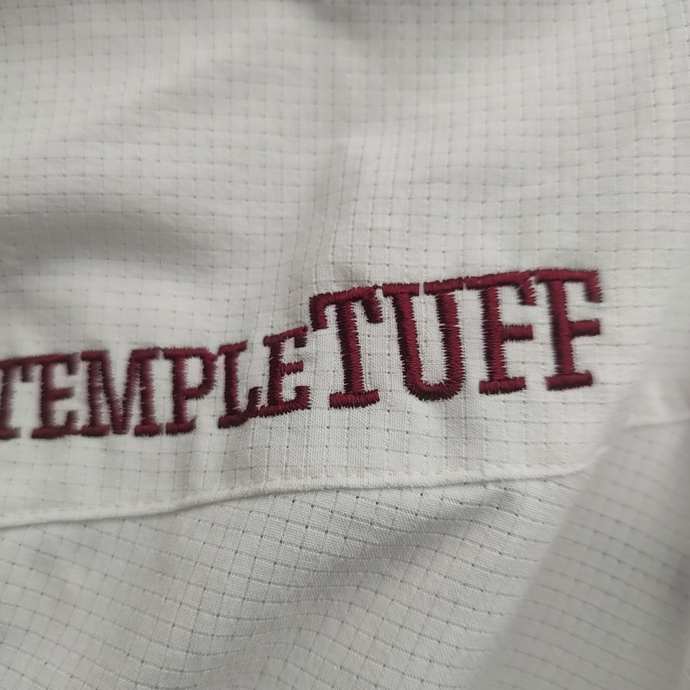 Temple Owl Under Armor Men's‎ Pullover White 1/4 Zip Long Sleeve Size Medium - Picture 8 of 16